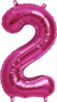 Hot Pink 2 Number Balloon