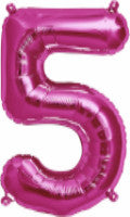 5 Pink Number Balloon