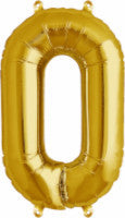 0 Gold Number Balloon