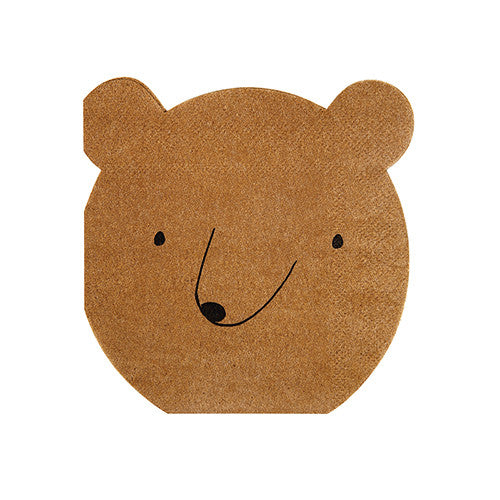 Bear Napkins for Woodland or Camping Birthday Party