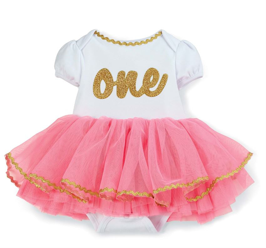 First Birthday Pink and Gold Outift Mud Pie