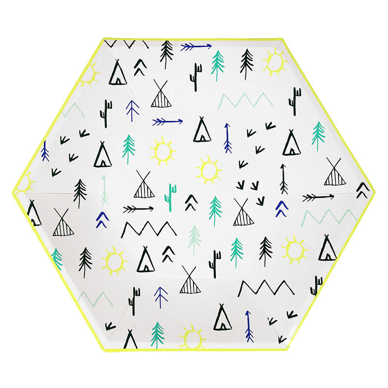 Let's Explore Woodland Themed Birthday Party Plates