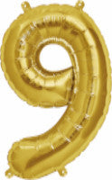 9 Gold Number Balloon