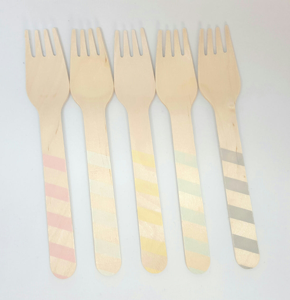 Pastel Wooden Forks
