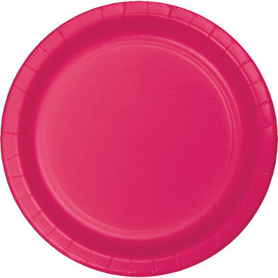 Hot Pink Round Plates