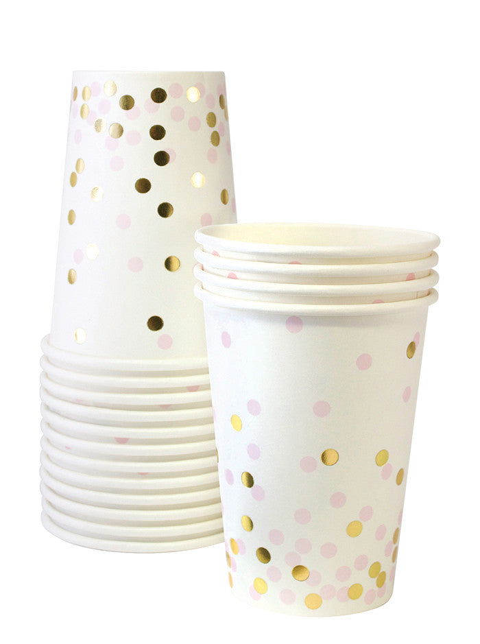 Pink Confetti Cups