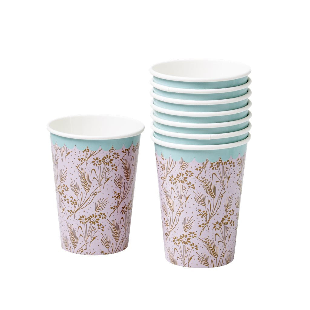 Pink Floral Cups