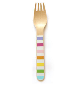 Rainbow Striped Forks