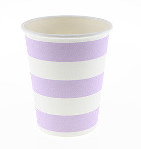 Lavender Purple Striped Cups