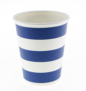 Navy Striped Cups