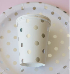 Silver Polka Dot Cups