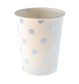 Silver Polka Dot Cups
