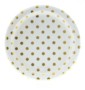 Gold Polka Dot Plates