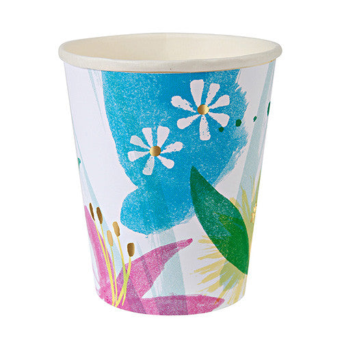 Painted Flower Cup for Bridal or Baby Shower