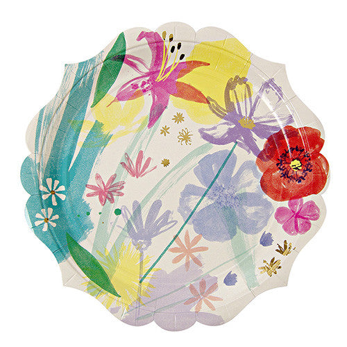 Painted Flower Plates for Mother's Day, Graduation, Retirement Party, Birthday Party