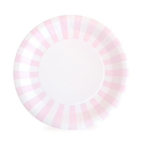 Light Pink Striped Plates
