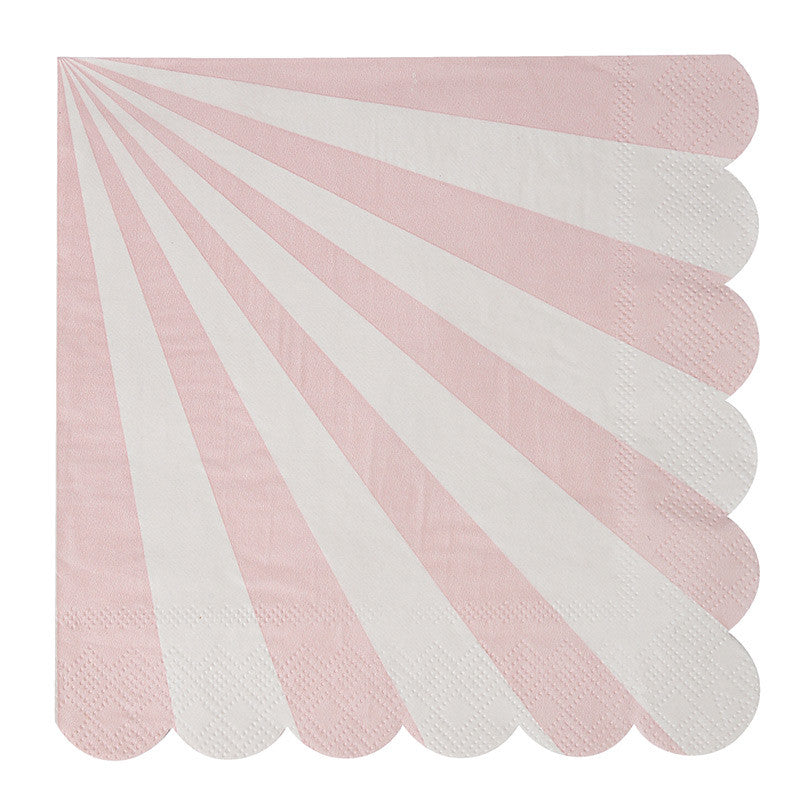 Pink and White Striped Napkins
