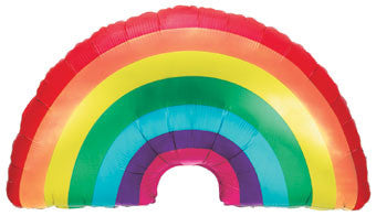 Rainbow Balloon for Rainbow Unicorn or Troll Birthday Party