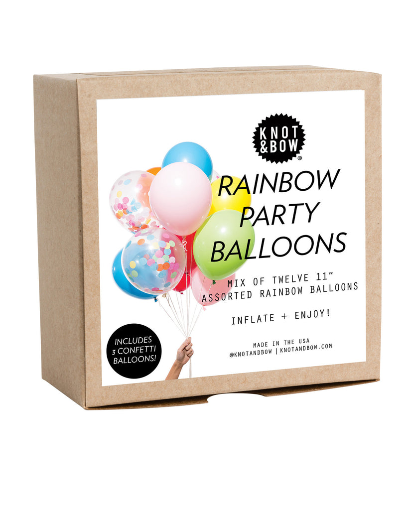 Rainbow Confetti Balloons