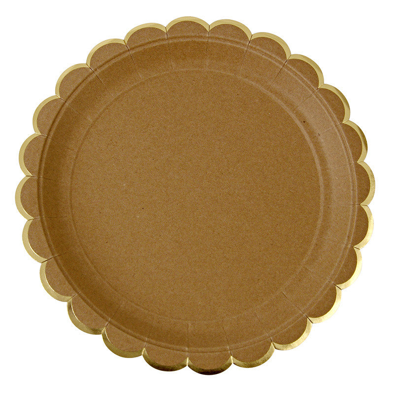Natural Scalloped Edge Plates for Thanksgiving